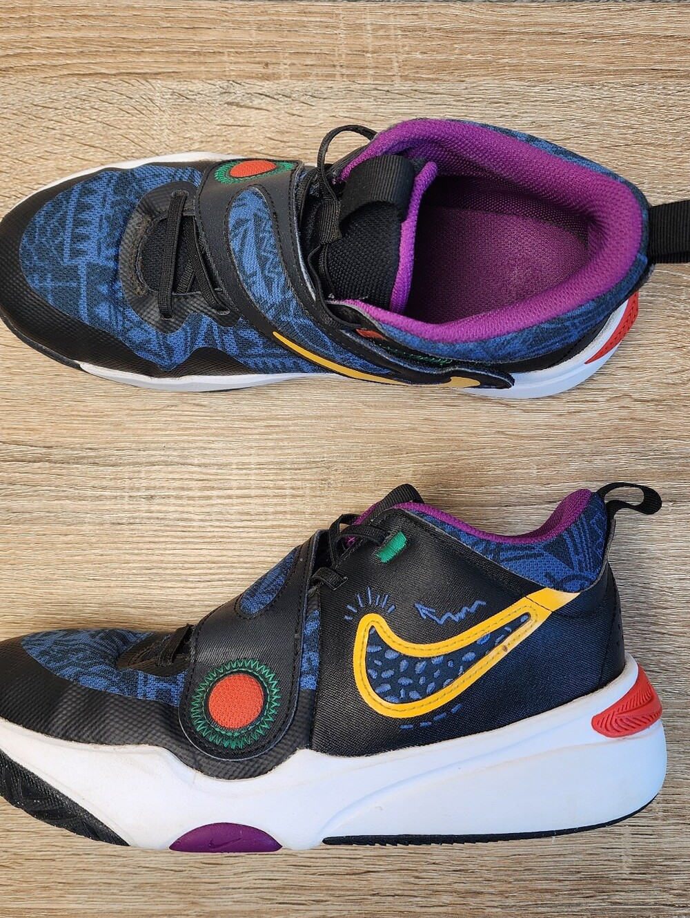 NIKE Team Hustle D 11 SE Black Mystic Navy Cosmic Sneaker Shoe 7 Youth - Picture 14 of 14